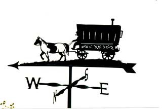 Romany Horse and Coach weather vane